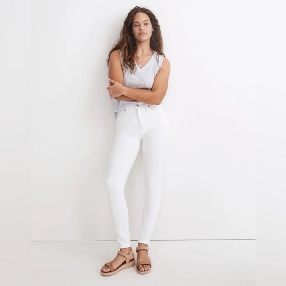 Madewell 10 High-Rise Skinny Jeans White Size 28